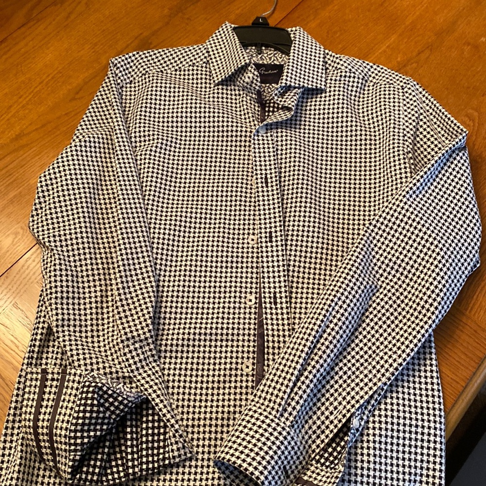 Robert Graham Black and White Button Down